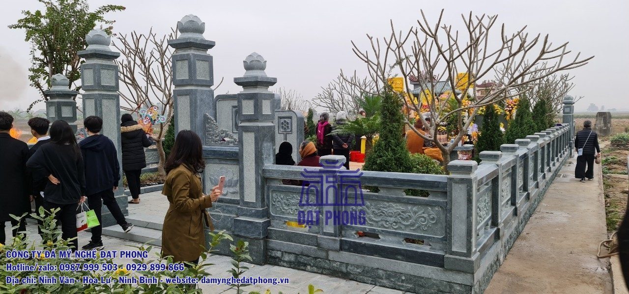 Khu lăng mộ do Đá mỹ nghệ Đạt Phong lắp đặt hoàn thiện tại Phù Cừ, Hưng Yên