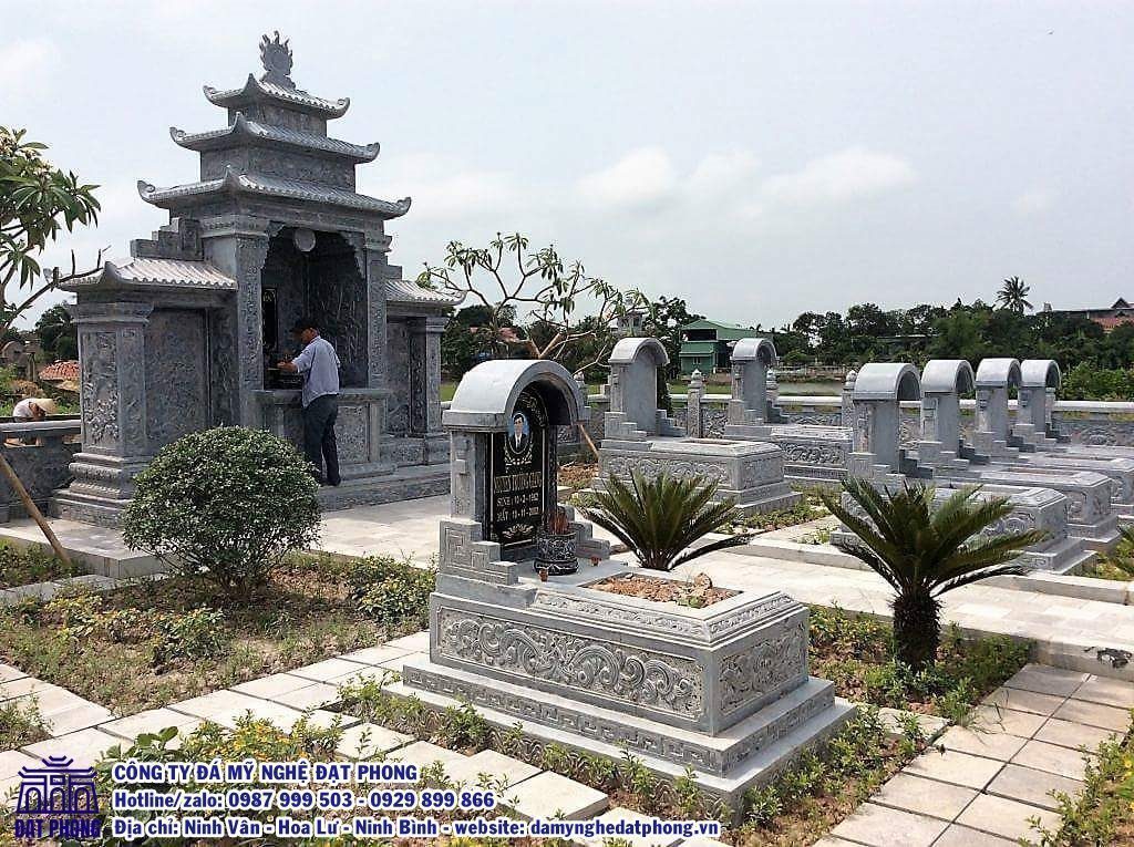 Khu lăng mộ đá xanh đen được thiết kế chuẩn theo phong thủy mộ trạch
