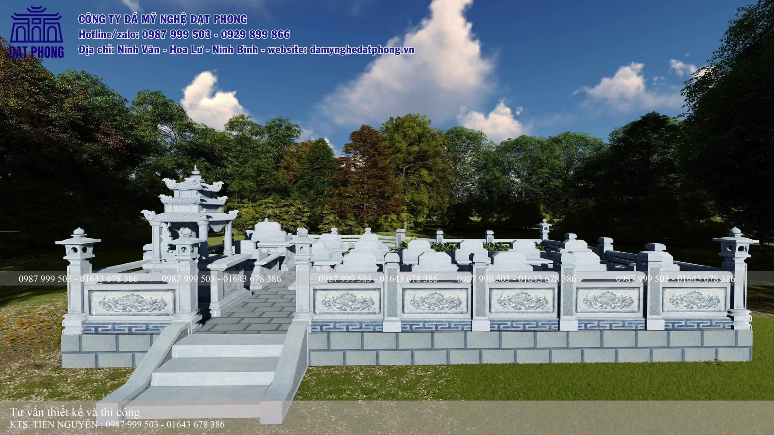 Bức bình phong trấn yểm chạm rồng được đặt ngay cổng vào khu lăng mộ gia đình tại Thường Tín - Hà Nội