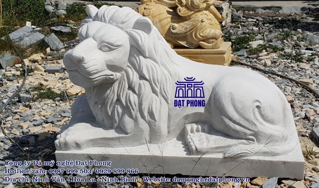 Sư tử đá thường được làm từ chất liệu đá trắng cao cấp